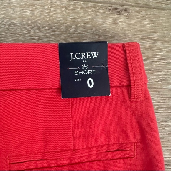 J. Crew Women’s Coral 3 1/2 inch Khaki Shorts Sz 0 NWT - Picture 7 of 8